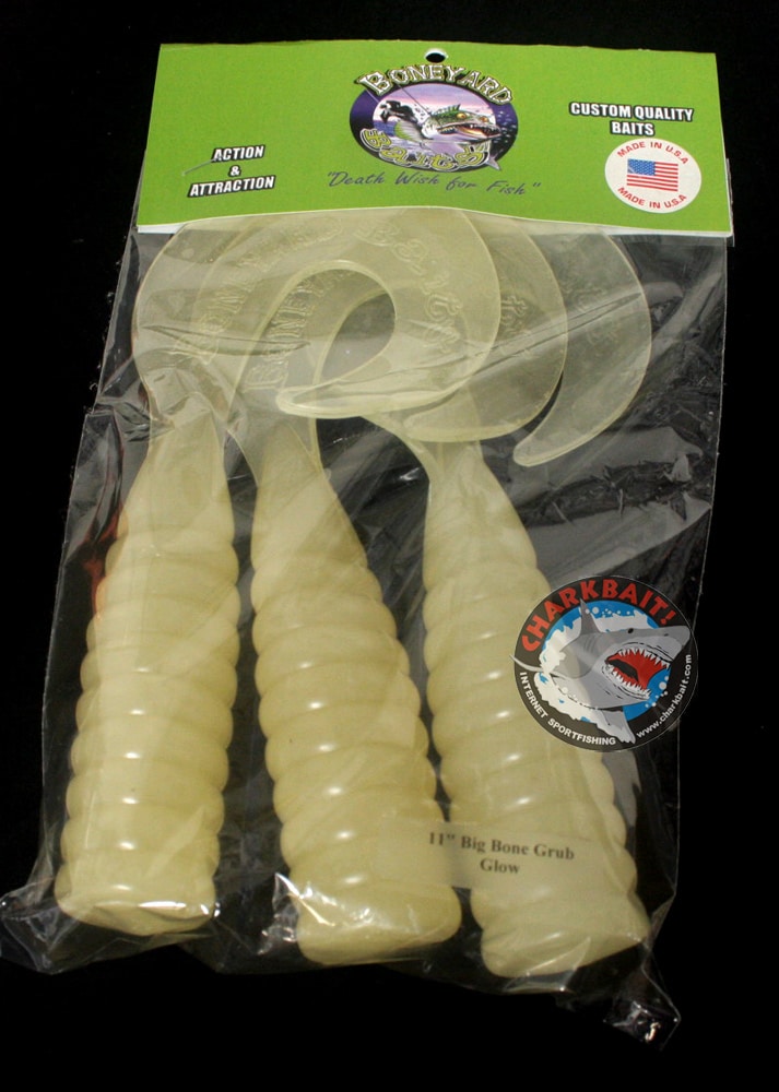 Boneyard Big Bone 11" Single Tail Grubs 3pk
