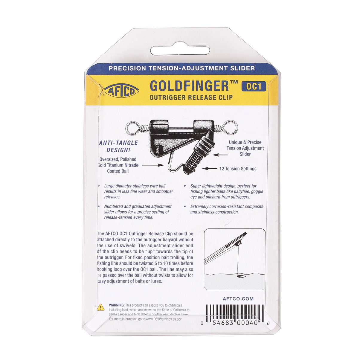 AFTCO Goldfinger Outrigger Release Clip
