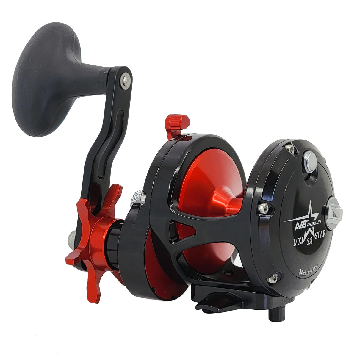 alc mag star drag reel Avet MXJ 5.8 MC Reels 183 cm | 6 ft Favorite Ol' Salty Spinning Color:Gizzard Shad - Gold & Nickel Blades 5 bearings