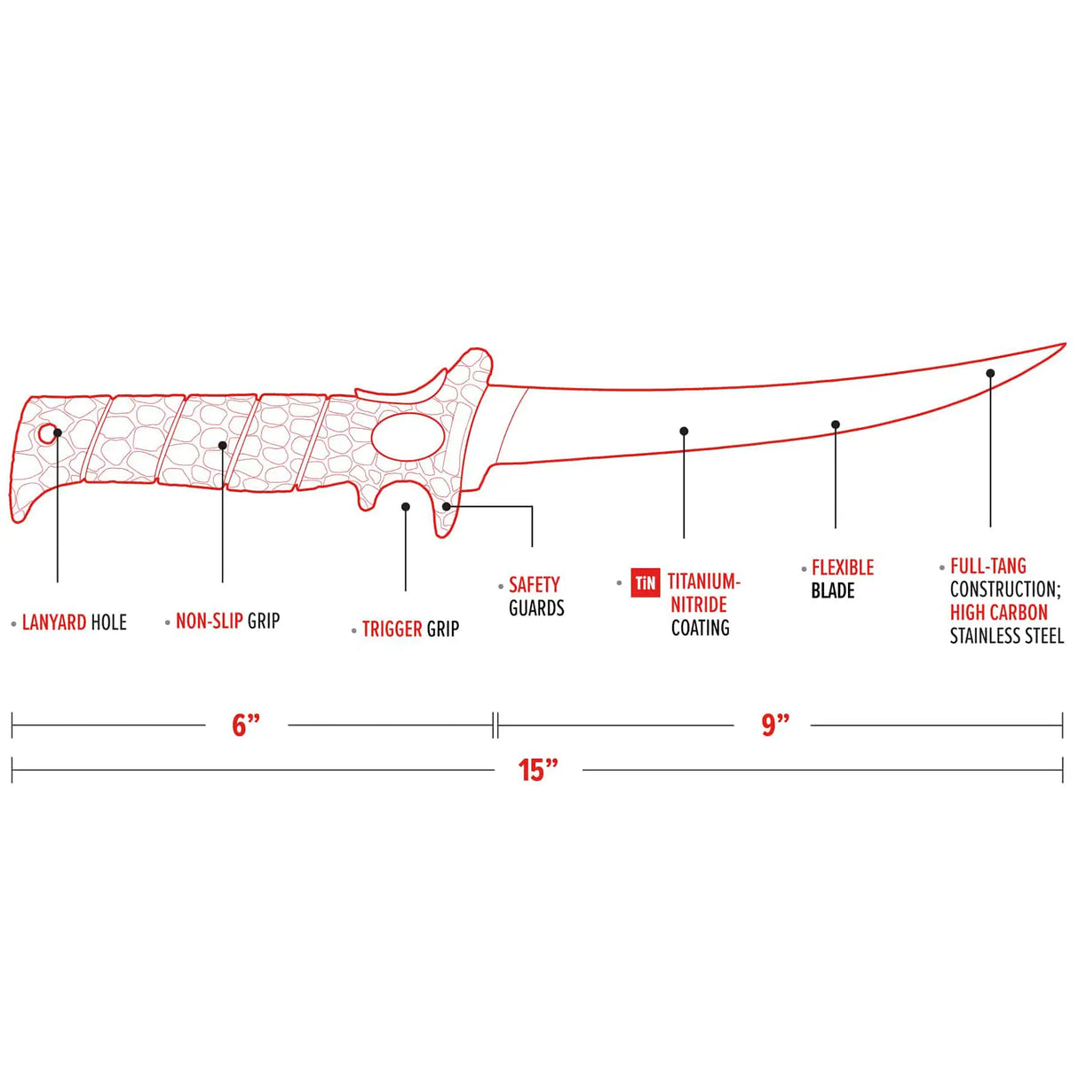 Bubba 9" Tapered Flex Fillet Knife
