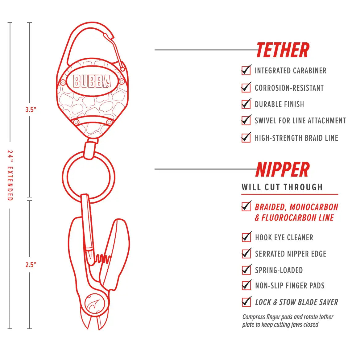 Bubba Line Clipper Tether Combo