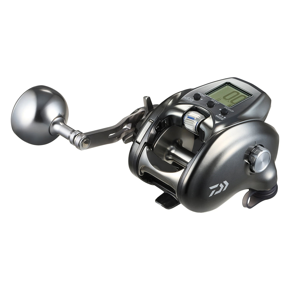 Daiwa Seaborg 300JL electric reel, left-hand model — three-quarter view