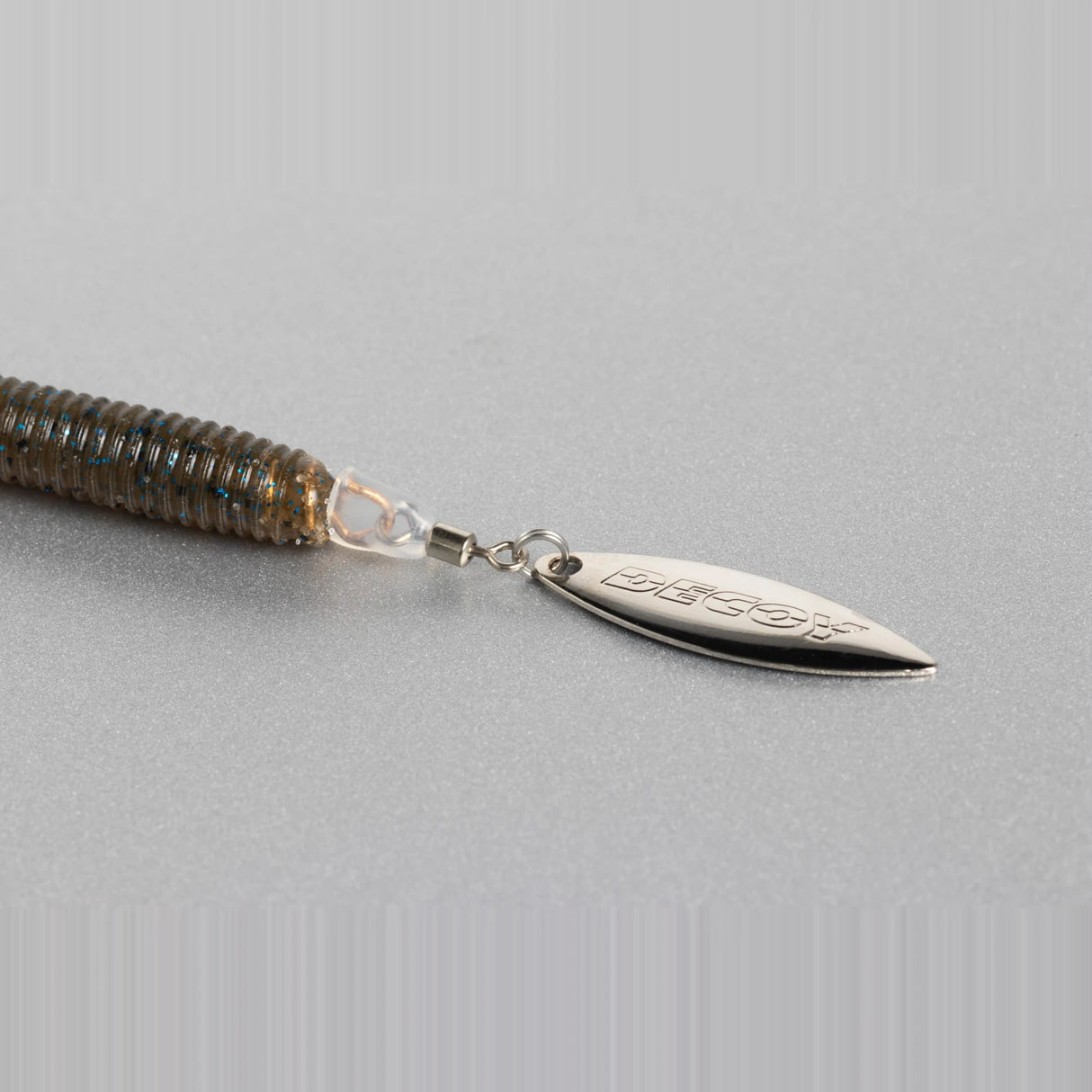 Decoy BL-21S Install Blade WL installed in a ribbed soft plastic worm