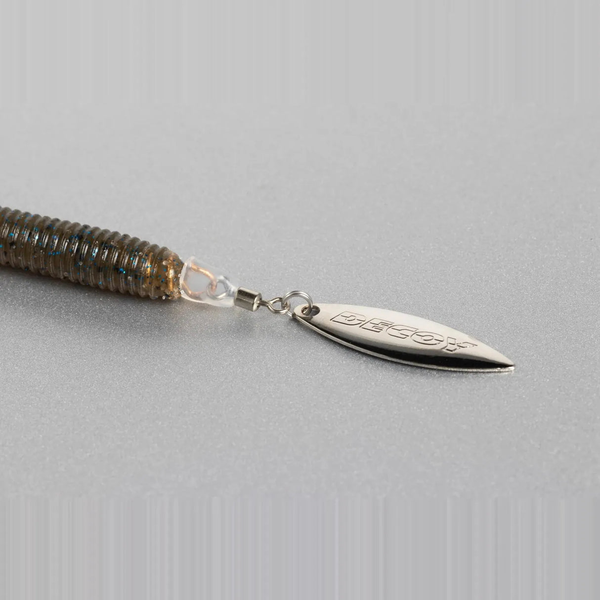 Decoy BL-21S Install Blade WL installed in a ribbed soft plastic worm