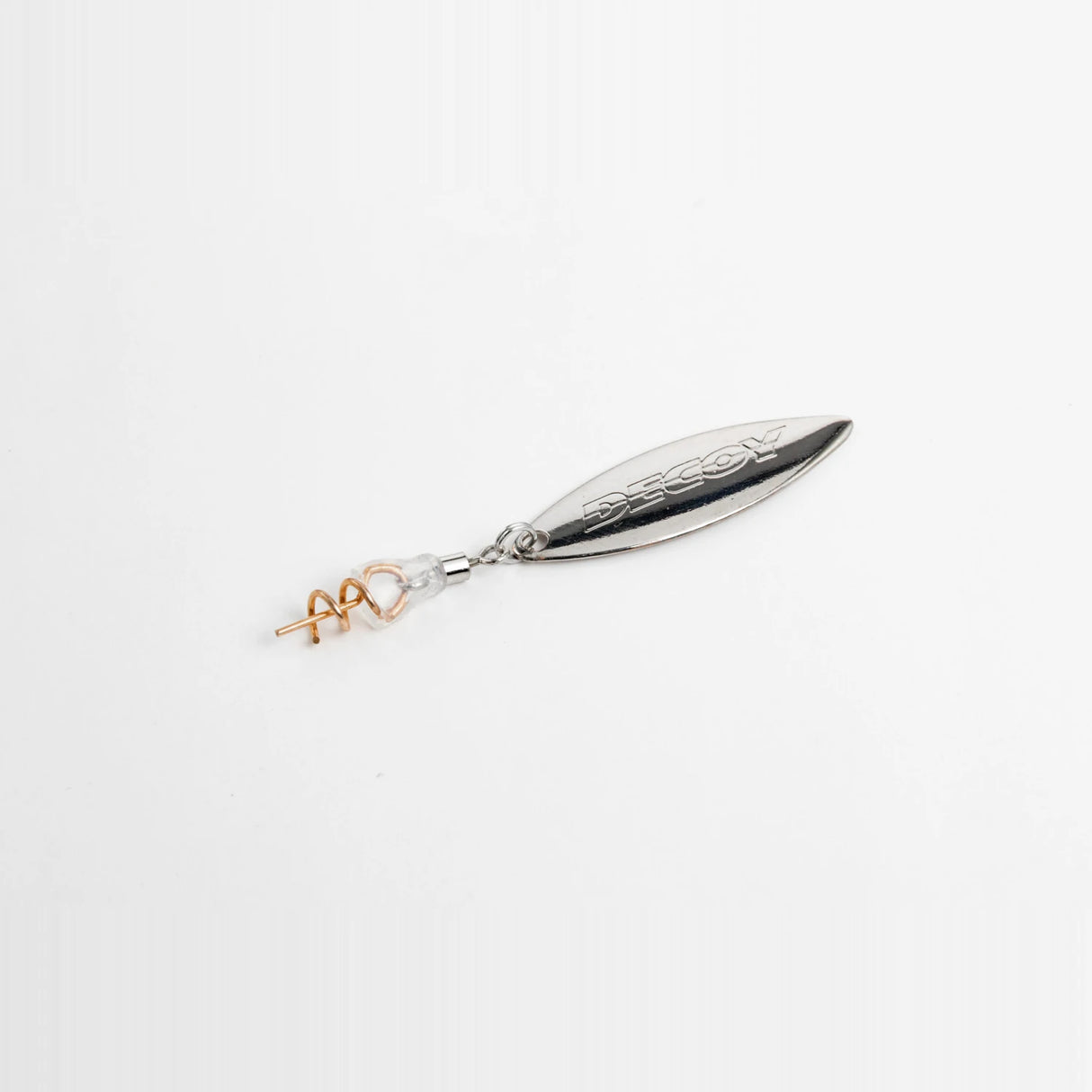 Decoy BL-21S Install Blade WL — silver willow leaf blade with screw-in keeper