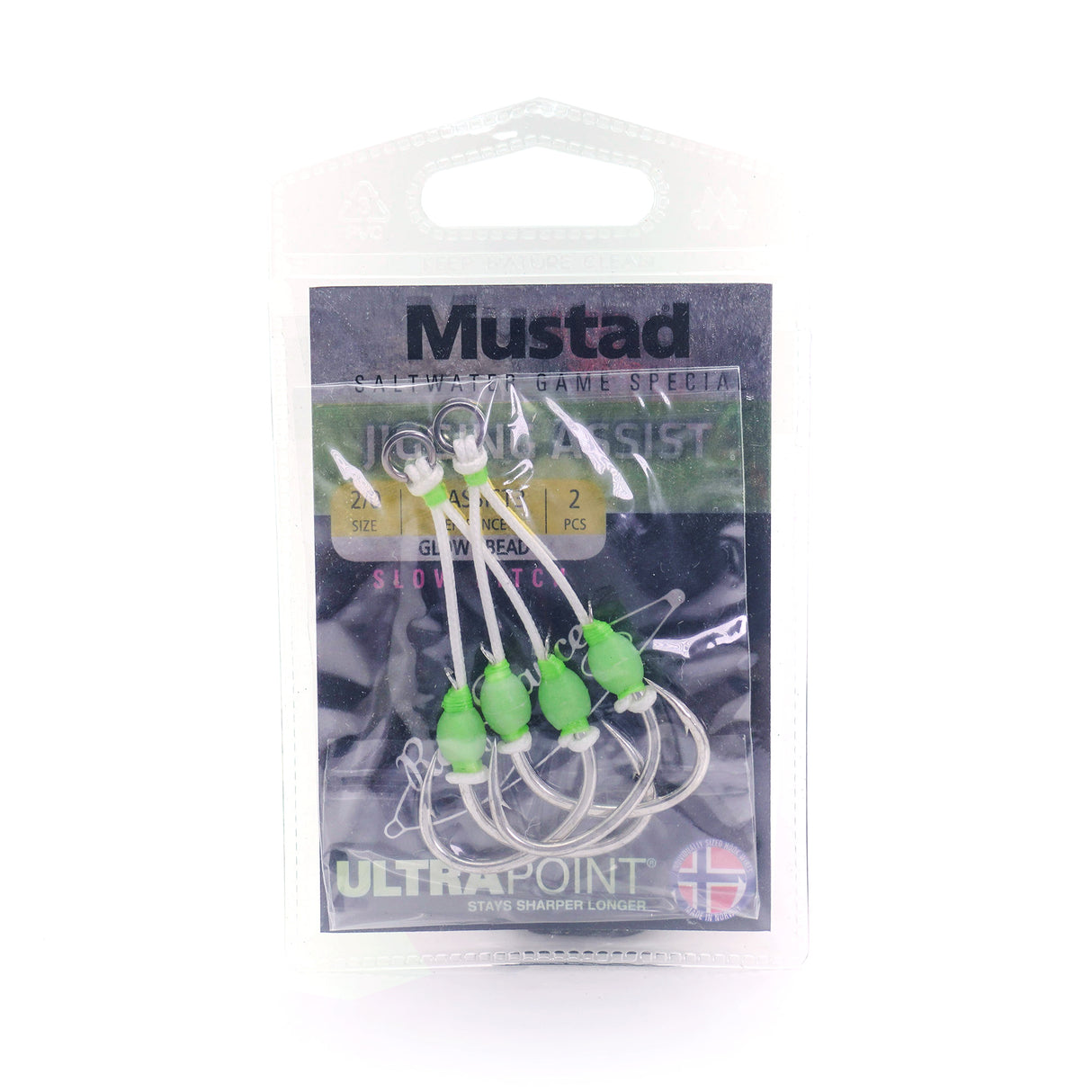 Mustad J-Assist3 Slow Pitch Assist Hooks 2pk