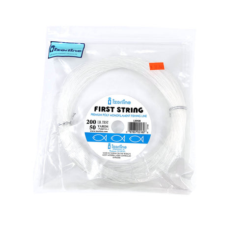 Izorline first string monofilament fishing line 50 yard coil of blue