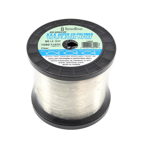 One pound of Izorline XXX clear colored copolymer fishing line