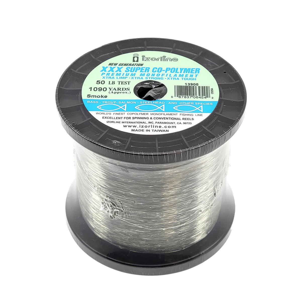 One pound spool of Izorline XXX smoke colored copolymer fishing line
