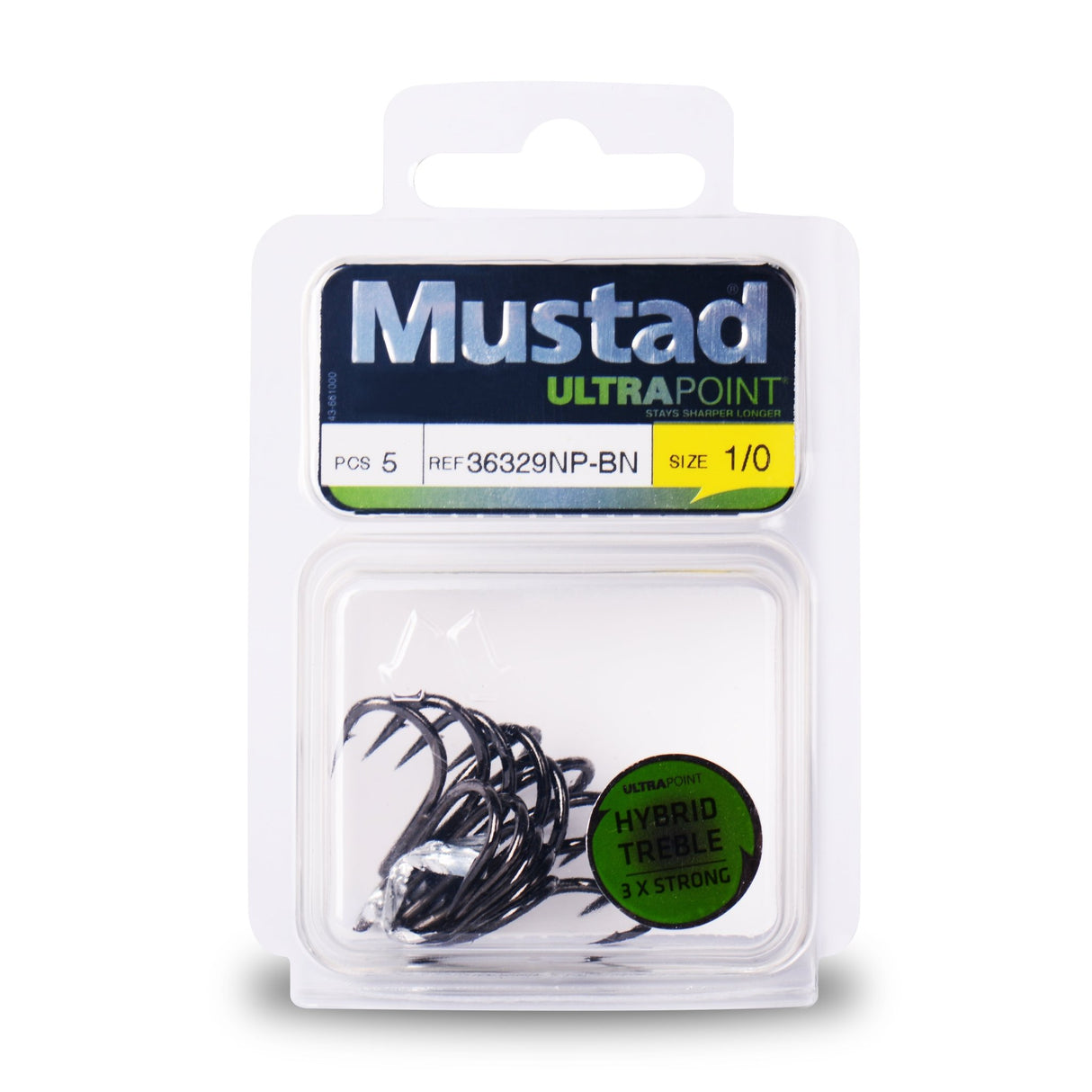 Mustad 36329NP Treble Hooks 5pk
