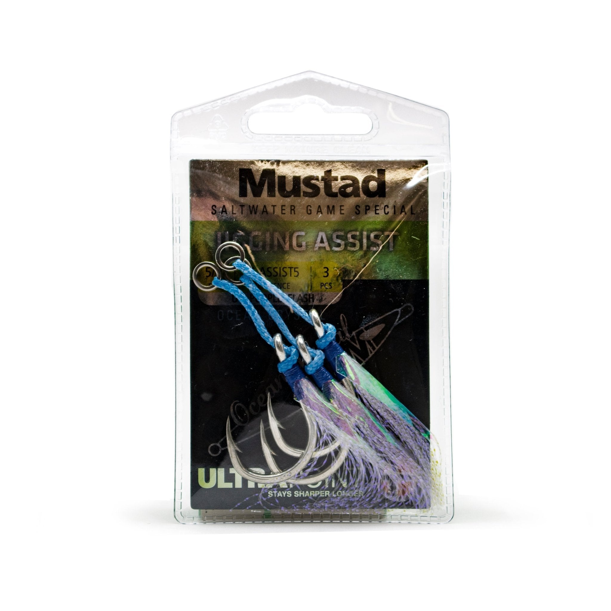 Mustad J-Assist5 Ocean Crystal Assist Hooks – CharkBait!