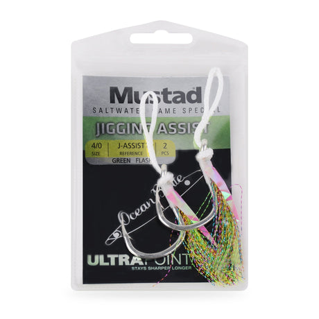 Mustad J-Assist1 Jigging Assist Hooks 2pk