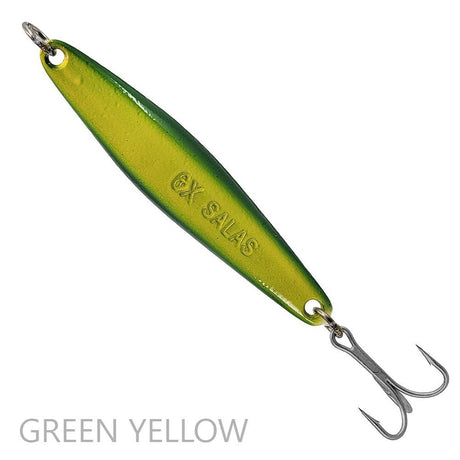 Salas 6X heavy yoyo iron jig in a green yellow color
