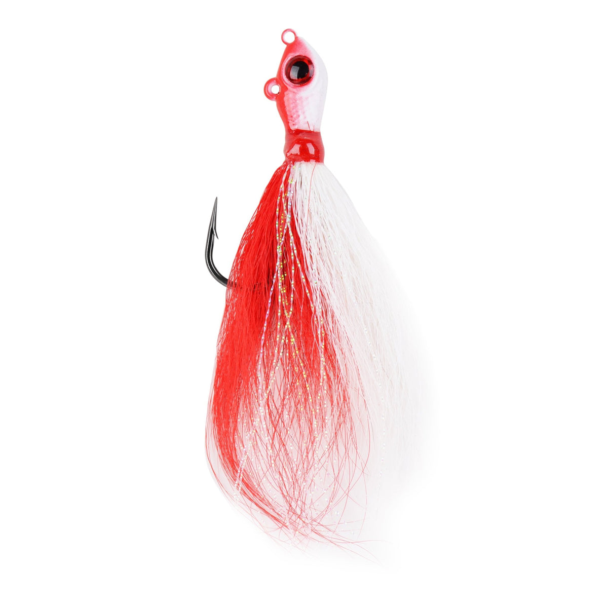 Mustad Big Eye Bucktail Jig 3oz Red/White