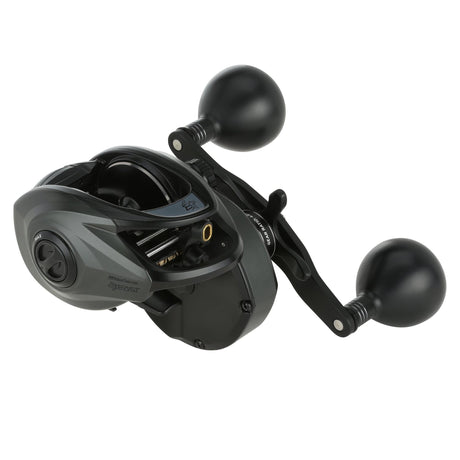 Abu Garcia Beast 400 low profile baitcasting reel, left-hand retrieve — three-quarter view