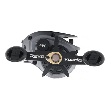 Abu Garcia Revo SX VoltiQ low profile baitcasting reel, right-hand retrieve — top view