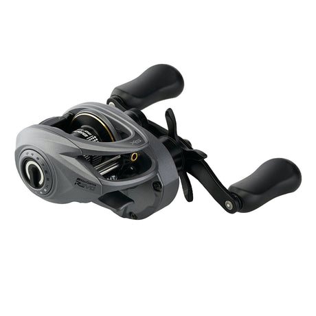 Abu Garcia Revo SX VoltiQ low profile baitcasting reel, left-hand retrieve — three-quarter view