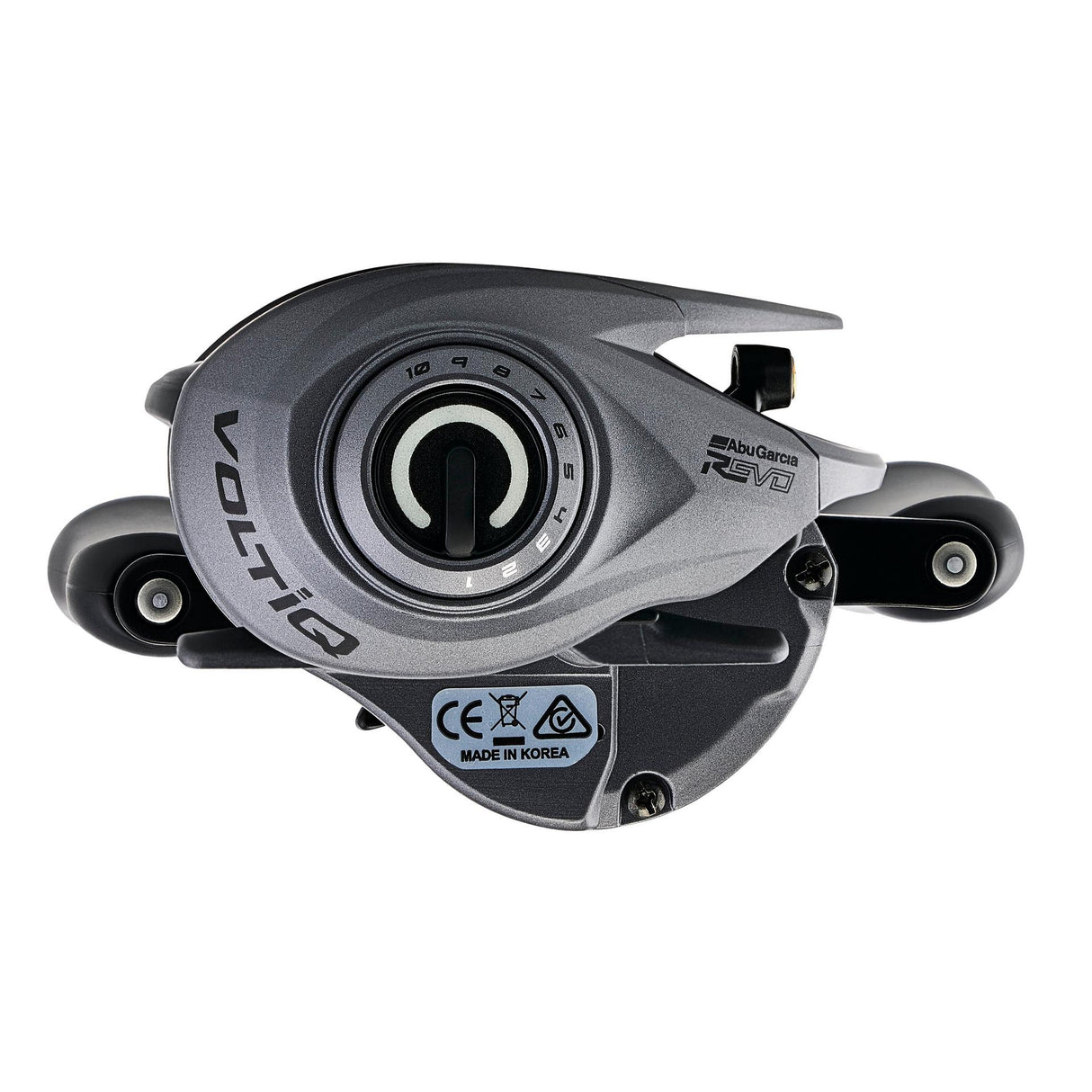 Abu Garcia Revo SX VoltiQ low profile baitcasting reel, left-hand retrieve — spool and handle