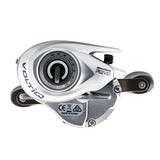 Abu Garcia Revo X VoltiQ low profile baitcasting reel, left-hand retrieve — spool and handle