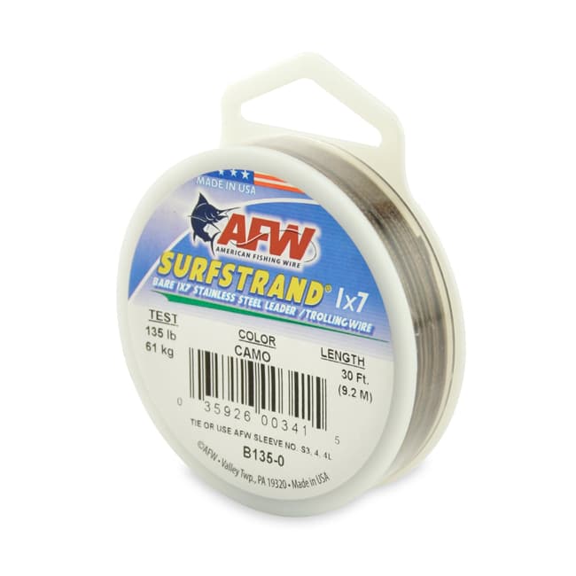 AFW Surfstrand Stainless Steel 7 Strand Wire 30ft Camo