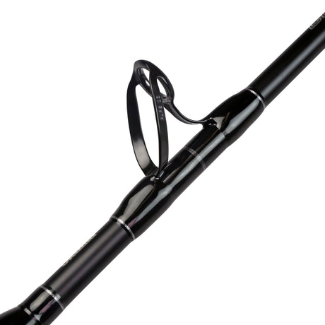 Okuma LBS Custom land-based shark rod rigged on the beach