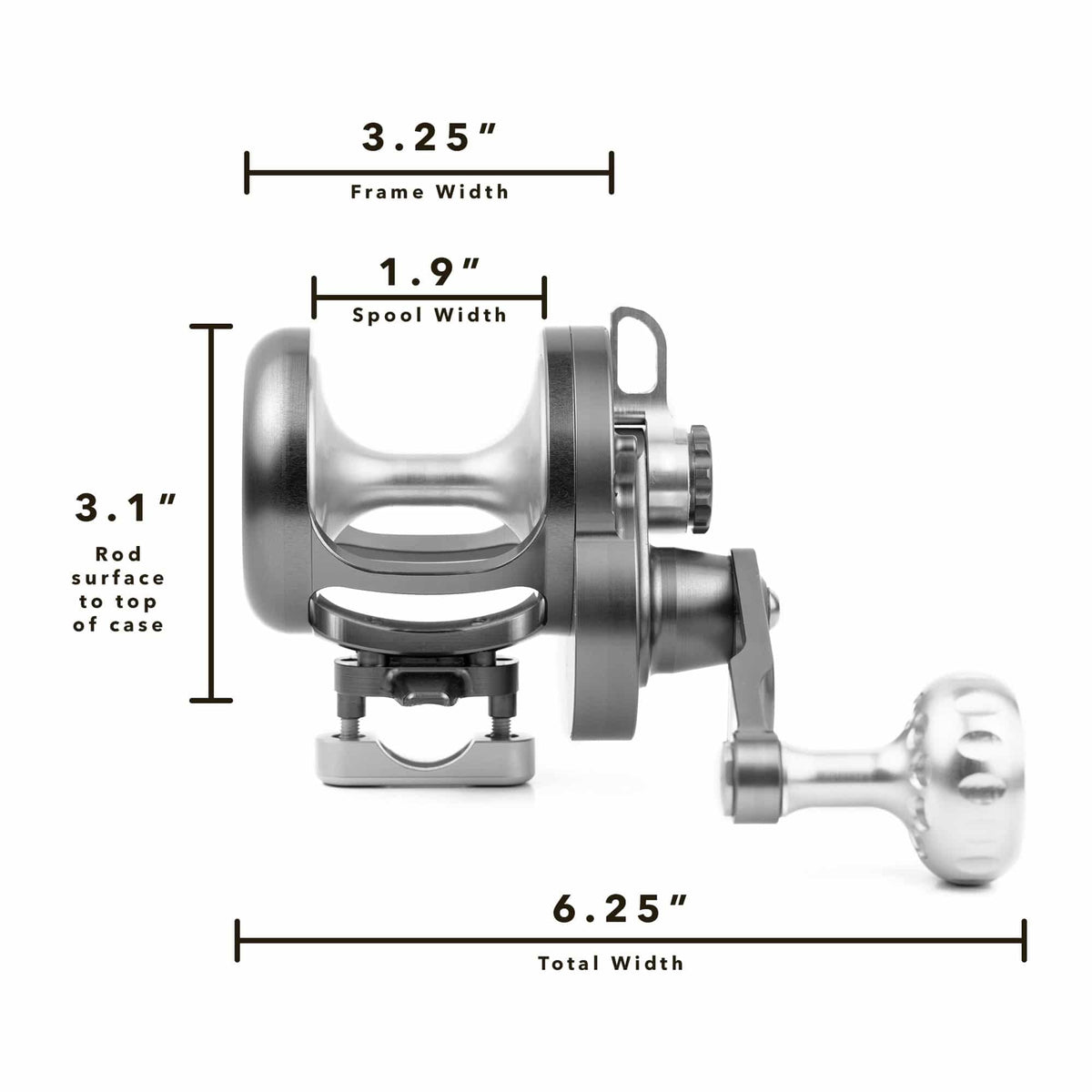 dimensions of a fishing reel Seigler LG Lever Drag Reels Two Tip Color:AF2000 even when wet Fish Finders, Depth Finders,