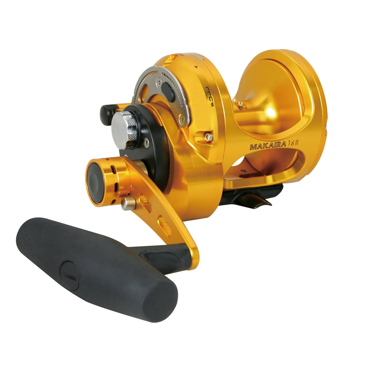 black and yellow fishing reel Okuma Makaira Gold Lever Drag Reels