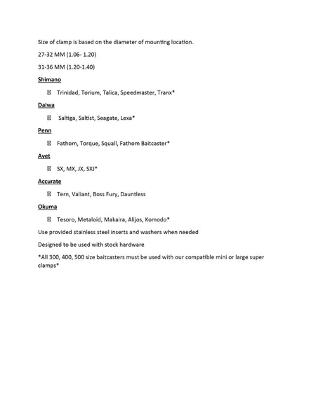 Duran DFP Mega Deckhand Reel Clamp