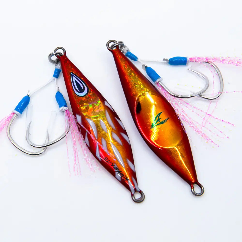 best micro fishing lures Oceans Legacy Roven Jigs #4 Burnt Orange / 15g this vibe lure can Fully Machined Aluminum Bass Fishing Changing Hooks Size:38.6lb