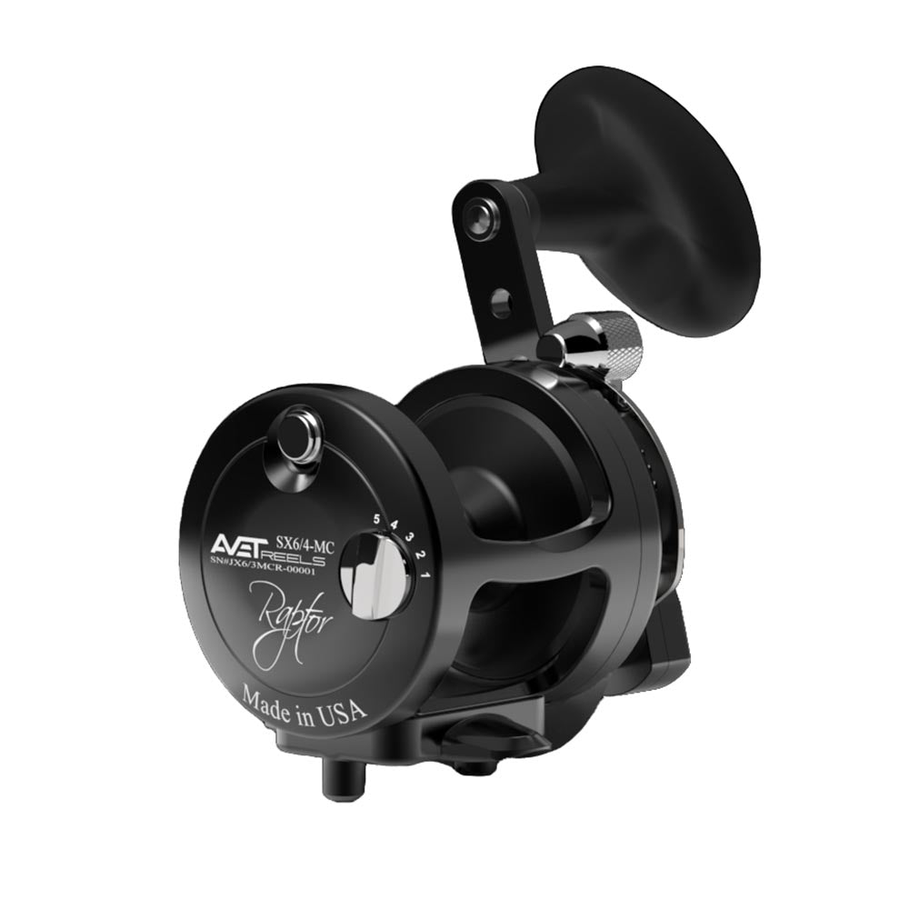 Avet SX Raptor 6/4 MC Two Speed Reels - Right Hand / Black