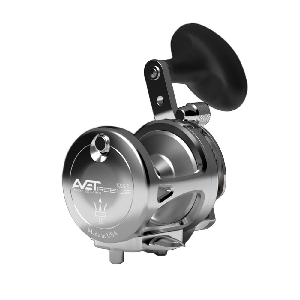 Avet SX G2 5.3 Single Speed Lever Drag Reel Left Hand / Silver
