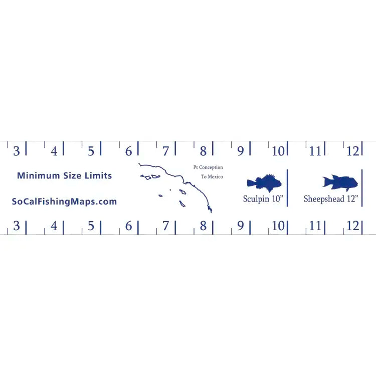 SoCal Fishing Maps - 36" Measuring Tape