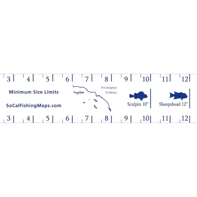 SoCal Fishing Maps - 36" Measuring Tape