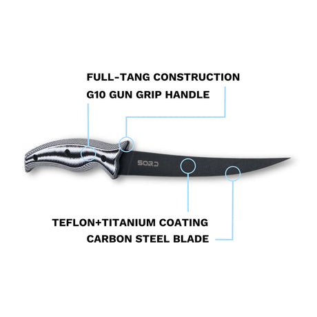 SORD 7" Medium Flex Fillet Knife