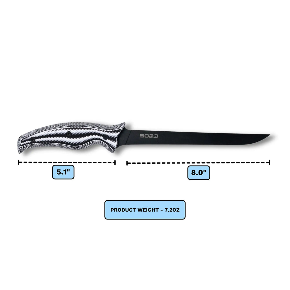 SORD 8" Medium Flex Fillet Knife