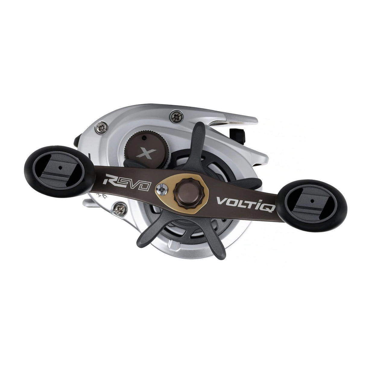 Abu Garcia Revo X VoltiQ low profile baitcasting reel — top view