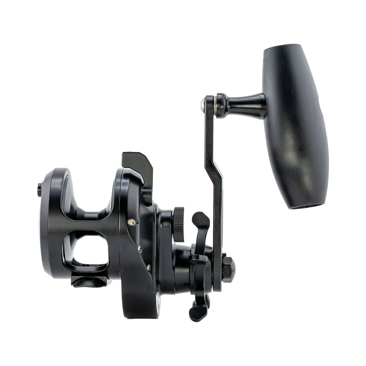 Accurate Ascender 300 jigging reel, handle side