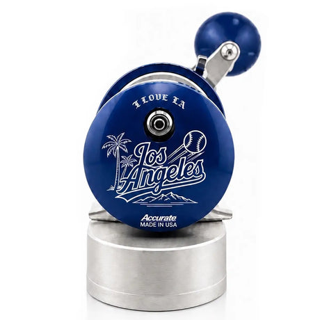 Accurate Tern 2 400 Los Angeles Special Edition conventional reel with custom Los Angeles blue finish