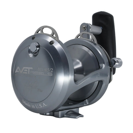 Avet HXW Raptor Plus 5/2 Two Speed Reels - Gunmetal, left side plate