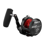 Avet JX Winch lever drag jigging reel, Black/Red back plate