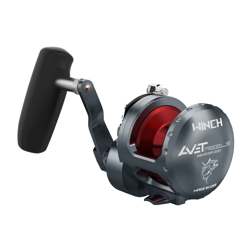 Avet Winch JX 6/3S 3-Speed Conventional Reel, Gunmetal