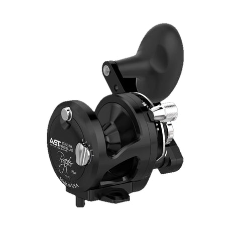 Avet SXJ Raptor Plus 6/3 MC Two Speed Reels - Black, left side plate