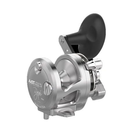 Avet SXJ Raptor Plus 6/3 MC Two Speed Reels - Silver, left side plate