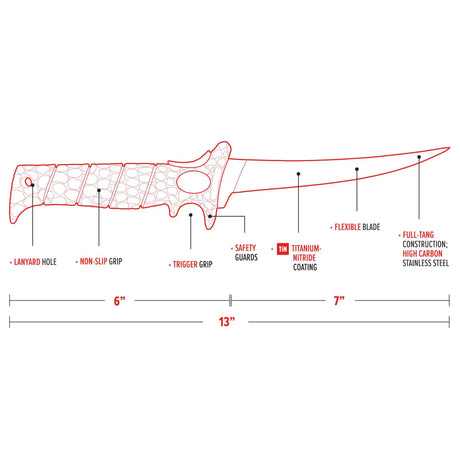 Bubba 7" Tapered Flex Fillet Knife