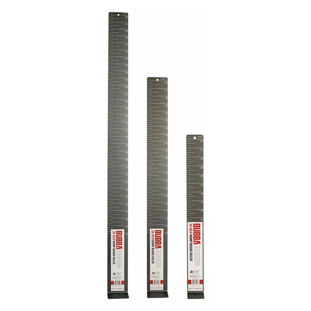 Bubba Fish Ruler Bump Board - 18", 28" and 38" anodized aluminum fish rulers