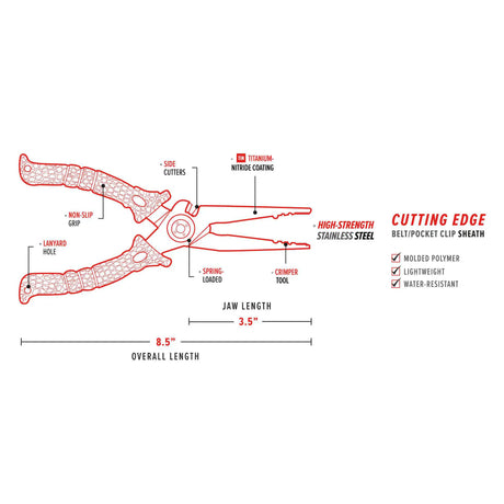 Bubba 8.5" Stainless Steel Fishing Pliers