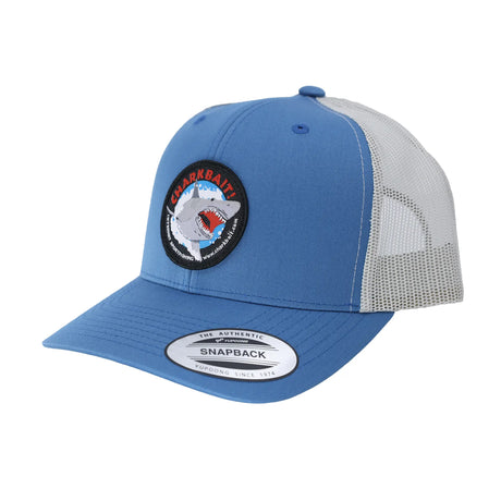 CharkBait Retro Trucker Hat in Steel Blue/Silver