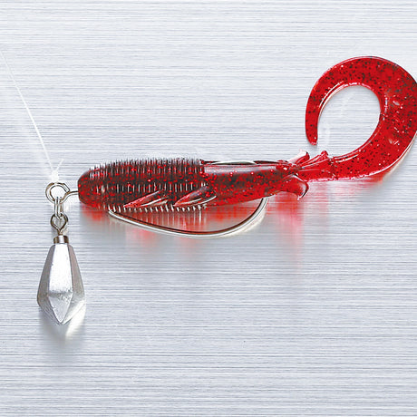 Decoy DS-8 sinker rigged Zero-Dan style off the hook eye with a curly tail grub