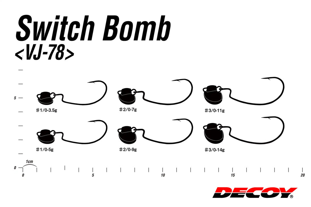 Decoy VJ-78 Switch Bomb Swing Jig Heads 2pk