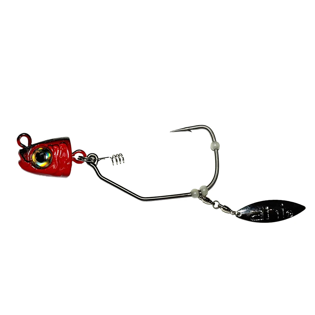 Ahi USA Flash Blade XT swing jig head in Krimson Krush